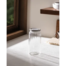 Madame Coco Voyana 960ml Borosilicate Glass Jar, Clear, Kitchen Storage Container