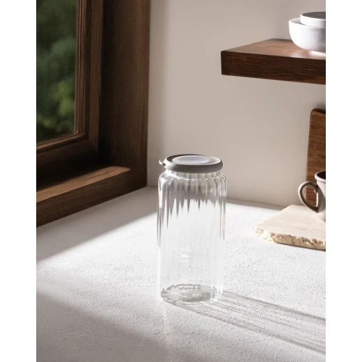 Madame Coco Voyana 960ml Borosilicate Glass Jar, Clear, Kitchen Storage Container Madame Coco Voyana 960ml Borosilicate Glass Jar, Clear, Kitchen Storage Container