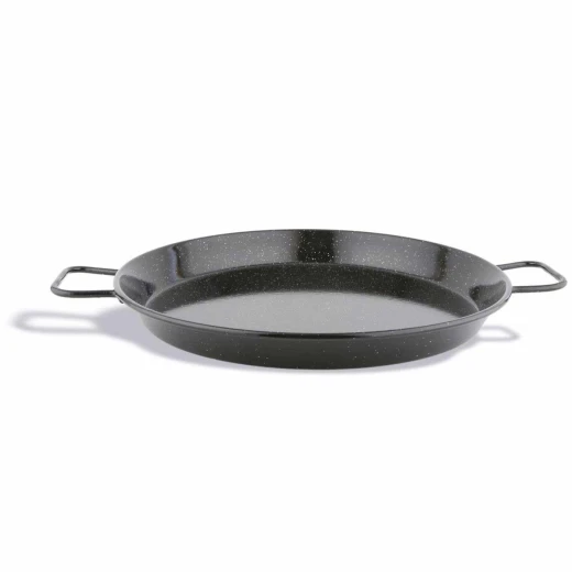Pujadas Enamelled Steel Paella Pan 30cm Black for Dining and Entertaining Pujadas Enamelled Steel Paella Pan 30cm Black for Dining and Entertaining