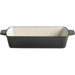 Saucepan, baking tray, safe for use on induction hobs, heat resistant, 33 x 24 cm, height 6.5 cm, capacity 3.5 liters, anthracite color