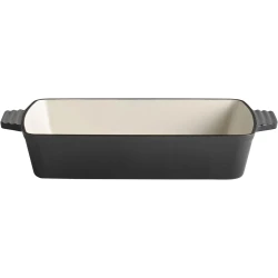 Saucepan, baking tray, safe for use on induction hobs, heat resistant, 33 x 24 cm, height 6.5 cm, capacity 3.5 liters, anthracite color