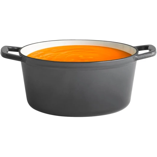 APS 88303 pan with lid "5 STARS", cast iron casserole, suitable for induction, oven-safe, incl. lid holder, Ø 25 cm, 4 litres, anthracite - APS - Image 3