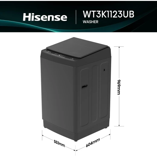 Hisense Top Load Washing Machine 11 kg Black with iBubble Technology and Soft Closing Lid for Efficient Laundry - HISENSE - Image 5
