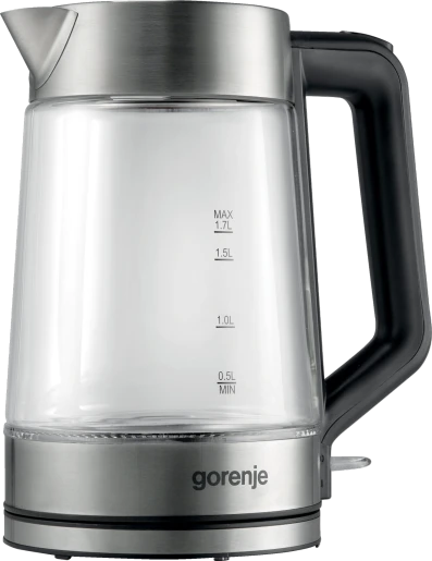 Gorenje Glass Electric Kettle – 1.7L Capacity – 2150W Power – Fast boiling water with a stylish transparent design that allows for easy monitoring of the water level and high performance for everyday kitchen use Gorenje Glass Electric Kettle – 1.7L Capacity – 2150W Power – Fast boiling water with a stylish transparent design that allows for easy monitoring of the water level and high performance for everyday kitchen use