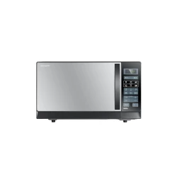 Sharp 25 Litre Black Microwave Oven with Grill Function, Featuring Multiple Power Levels and Pre-set Cooking Programs for Easy Meal Preparation and Quick Reheating of Food Items