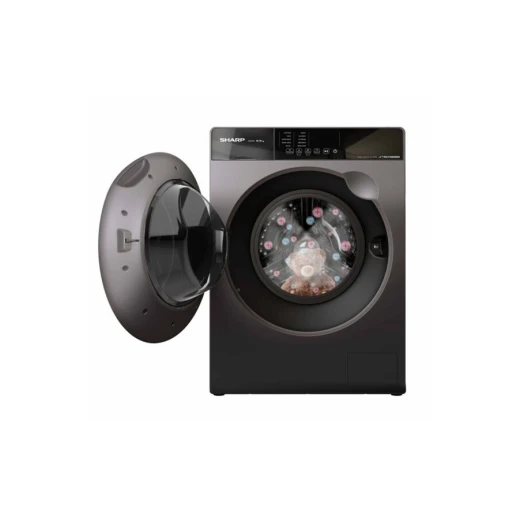 Sharp ES‑DP1054KJZ‑G Washer Dryer 10.5 kg Wash & 7 kg Dry with 15 Programs, J‑Tech Inverter, Plasma Cluster Technology, Steam Function and Child Lock in Stylish Dark Silver for Efficient Family Laundry Care - SHARP - Image 2