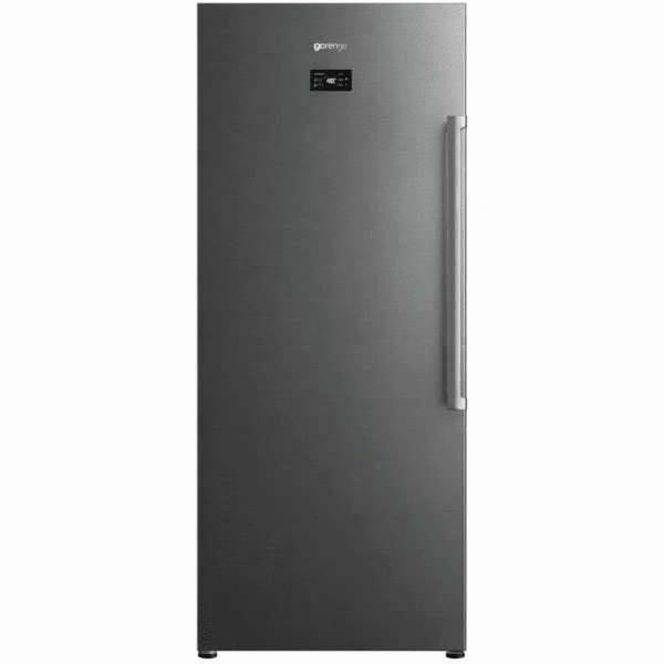 Gorenje  Convertible Upright Refrigerator Freezer 598L Stainless Steel Inox Finish No Frost Inverter Technology Digital Display Soft LED Lighting Large Spacious Storage Adjustable Shelves Energy Efficient Quiet Operation - Gorenje