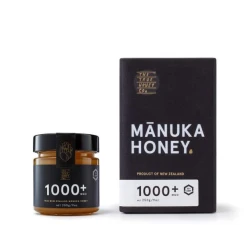 The True Honey Co. Premium Manuka Honey MGO 1000+ UMF 22+ 250g – Authentic Raw New Zealand Honey, High Potency Manuka Honey for Wellness, Natural Energy, and Topical Skin Care Use.