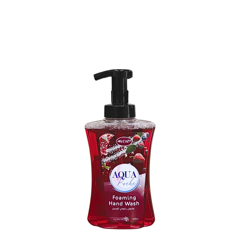 Aquarosh Berry & Pomegranate Foaming Hand Soap 500 ml – Gentle Cleansing Formula with Soft Foam, Easy Rinse, Refreshing Fruity Fragrance, Moisturizing and Suitable for Daily Use on All Skin Types, Leaving Hands Clean and Smooth - Aqua Roche