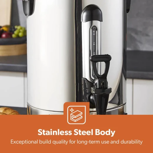Geepas 6.8L Water Boiler – Stainless Steel Body, Auto & Reset Thermostat, High Energy Efficiency, Fast Boiling, Ideal for Home, Hotels & Hospitals, 22.5 cm Diameter - GEEPAS - Image 9