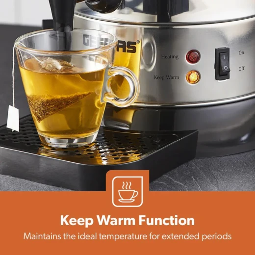 Geepas 6.8L Water Boiler – Stainless Steel Body, Auto & Reset Thermostat, High Energy Efficiency, Fast Boiling, Ideal for Home, Hotels & Hospitals, 22.5 cm Diameter - GEEPAS - Image 8