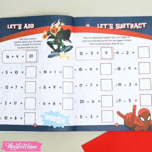Marvel Spiderman Math Practice Workbook for Kids Fun Learning Addition Subtraction Multiplication Division Paper 110 EGP - Image 3