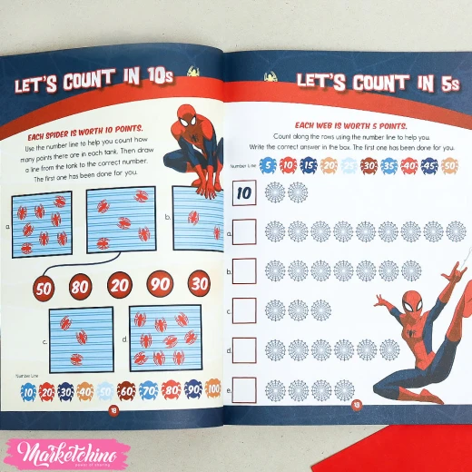 Marvel Spiderman Math Practice Workbook for Kids Fun Learning Addition Subtraction Multiplication Division Paper 110 EGP - Image 4