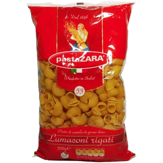 معكرونة زارا 53 لومكوني ريجاتي 500 جرام، معكرونة إيطالية فاخرة، شكل لذيذ معكرونة زارا 53 لومكوني ريجاتي 500 جرام، معكرونة إيطالية فاخرة، شكل لذيذ
