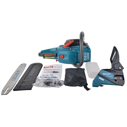 BIYOTI BYT-GS228 Gasoline Chainsaw 58cc Engine 18 Inch Bar for Wood CuttingBIYOTI BYT-GS228 Gasoline Chainsaw 58cc with 18 inch bar delivers powerful wood cutting performance. High efficiency, durable design, farming, and professional use - BIYOTI - Image 2
