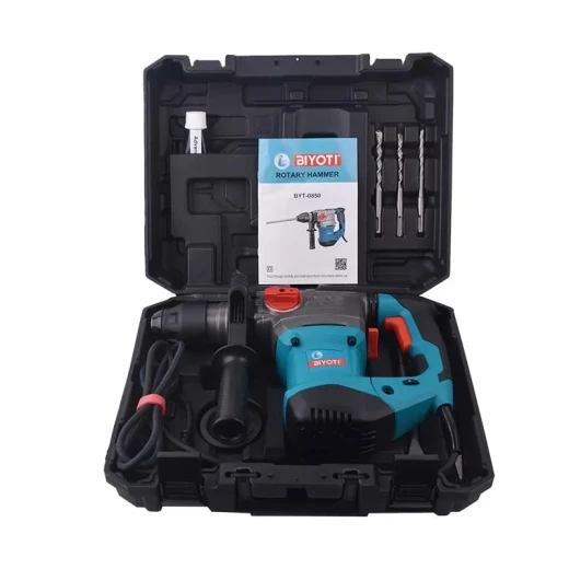 BIYOTI BYT-0850 Rotary Hammer 1500W delivers powerful performance with up to 32mm drilling capacity. Ideal for concrete, masonry, and heavy-duty work, featuring high efficiency and durable design. - BIYOTI - Image 2