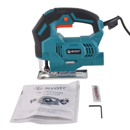BIYOTI JS55D Electric Jig Saw 550W delivers precise cutting for wood, plastic, and metal. Lightweight, efficient, and durable design, ideal for DIY, carpentry, and professional use. - BIYOTI - Image 2