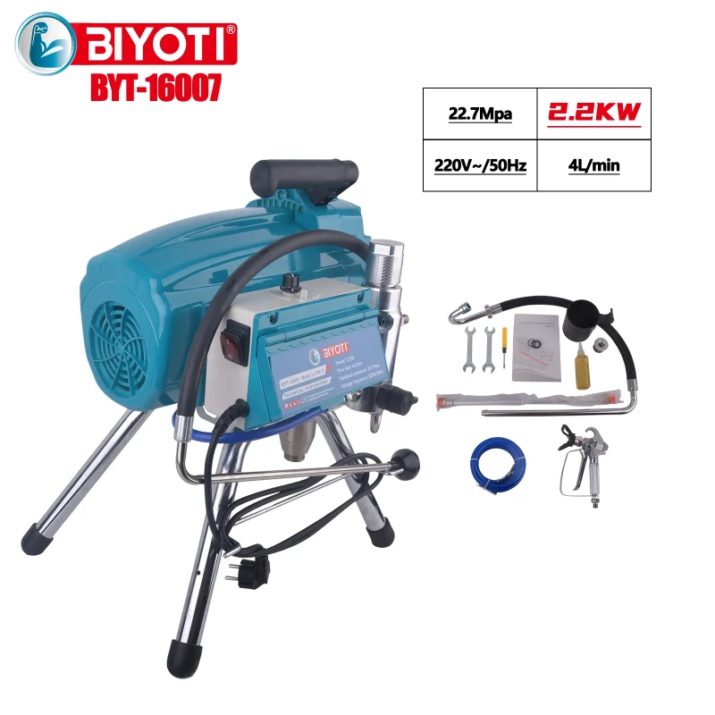 BIYOTI BYT-16007 High Pressure Washer 3300 PSI Powerful Cleaning Machine, 4 Liters/Min Flow Rate, 220V Voltage, Ideal for Cars, Patios, and Driveways. Durable and Efficient Design. - BIYOTI