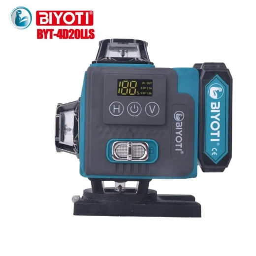 BIYOTI BYT-4D20LLS Laser Level 4D 16-Line Green Beam delivers precise leveling with self-leveling feature. High visibility green laser, durable design, ideal for construction, installation, and professional use. - BIYOTI - Image 2