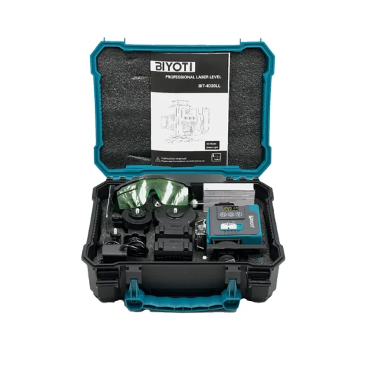 BIYOTI BYT-4D20LLS Laser Level 4D 16-Line Green Beam delivers precise leveling with self-leveling feature. High visibility green laser, durable design, ideal for construction, installation, and professional use. - BIYOTI - Image 4