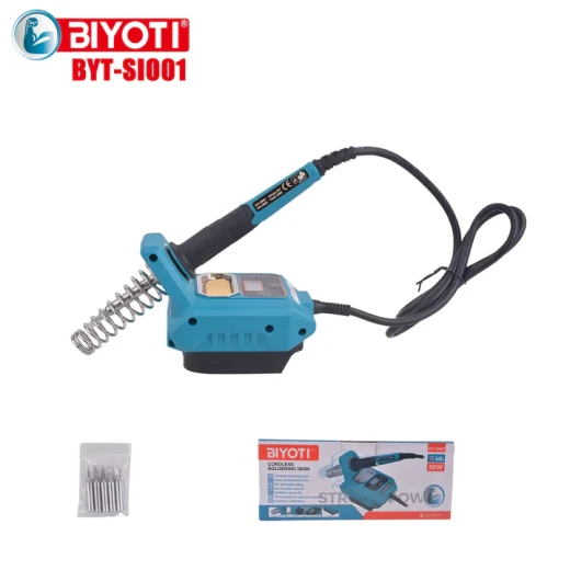 BIYOTI BYT-S1001 20V Cordless Soldering Iron Kit delivers fast heating and efficient performance for electrical work. Portable, lightweight, and ideal for electronics, repairs, DIY, and professional use. - BIYOTI - Image 2