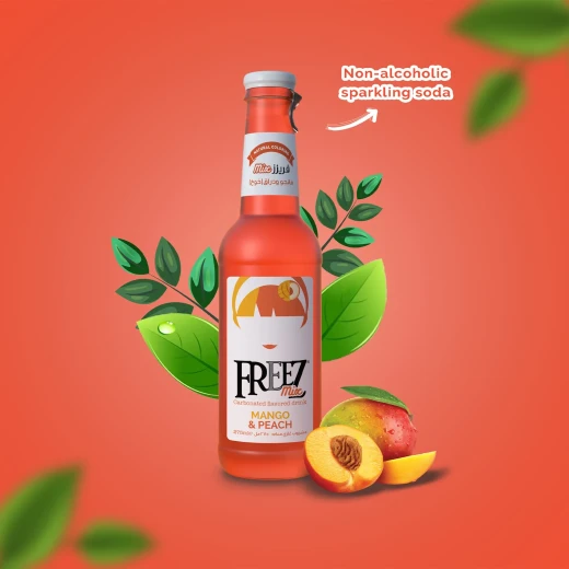 Freez Mix Mango & Peach Carbonated Flavored Drink 275 ml Refreshing Beverage - Image 6