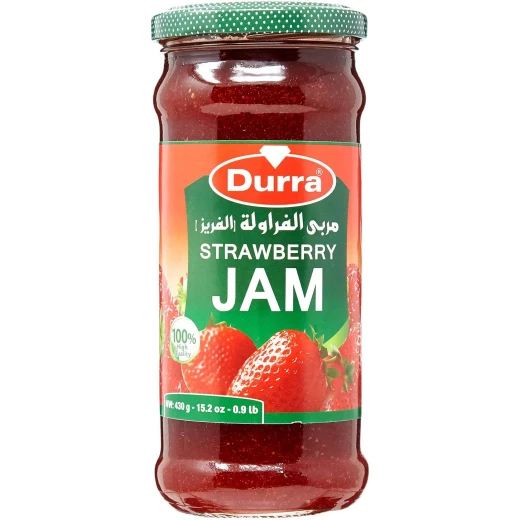 Durra Strawberry Jam 430g, Delicious Fruit Spread, Perfect for Breakfast, Set of 12 Durra Strawberry Jam 430g, Delicious Fruit Spread, Perfect for Breakfast, Set of 12