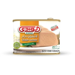 Al Wadi Chicken Luncheon Meat: Delicious & Convenient 200g Pack, Perfect for Sandwiches, Snacks & Quick Meals  Enjoy the Flavor of Chicken!