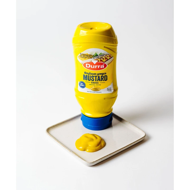 Aldurra Mustard Sauce 410g Canned Food Condiment for Sandwiches, Burgers, Hot Dogs, and Various Meals. Delicious Flavor Enhancer