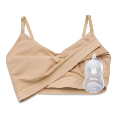 Momcozy Hands-Free Breastfeeding and Pumping Bra – Patent-protected design, comfortable all day, adjustable, suitable for breastfeeding, pumping, or both with all breast pumps, with cross-straps and detachable cups Beige x-large Momcozy Hands-Free Breastfeeding and Pumping Bra – Patent-protected design, comfortable all day, adjustable, suitable for breastfeeding, pumping, or both with all breast pumps, with cross-straps and detachable cups Beige x-large