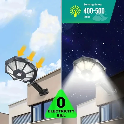 LED Solar Flood Light, Waterproof Motion Sensor Light, Solar Street Lights, Motion Sensor Solar Light, 168 LED Solar Light, Solar Garden Light, Remote Solar Street Light, Outdoor Solar Floodlight ZB-168A - Image 3