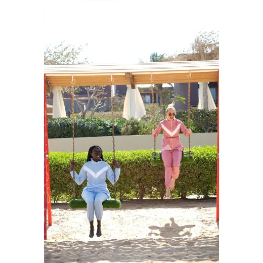 Striped Pink Burkini Swimsuit for Women – Available in Size Large – Comfortable Modest Swimwear – Practical and Stylish Design for All Water Activities - Burkini - Image 2