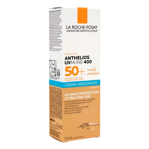 لاروش بوزيه أنثيليوس يوفمون 400 كريم مرطب ملون بعامل حماية SPF50+ حجم 50 مل للبشرة الحساسة - لاروش بوسيه - Image 3