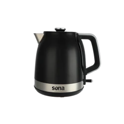 Sona Electric Kettle 1.7L Stainless Steel Black with LED Indicator, Rapid Boil Technology, Automatic Shutoff and Boil Dry Protection, Cordless Design for Easy Serving