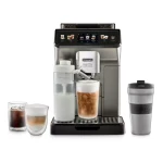 De'Longhi Eletta Explore Automatic Coffee Maker Titanium – Brew Over 50 Drinks Including Cold Brew and LatteCrema, Fully Automatic Coffee Machine with Advanced Grinding and Frothing Technology, Sleek Titanium Finish - De'Longhi