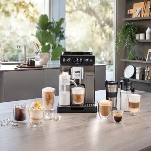 De'Longhi Eletta Explore Automatic Coffee Maker Titanium – Brew Over 50 Drinks Including Cold Brew and LatteCrema, Fully Automatic Coffee Machine with Advanced Grinding and Frothing Technology, Sleek Titanium Finish - De'Longhi - Image 2