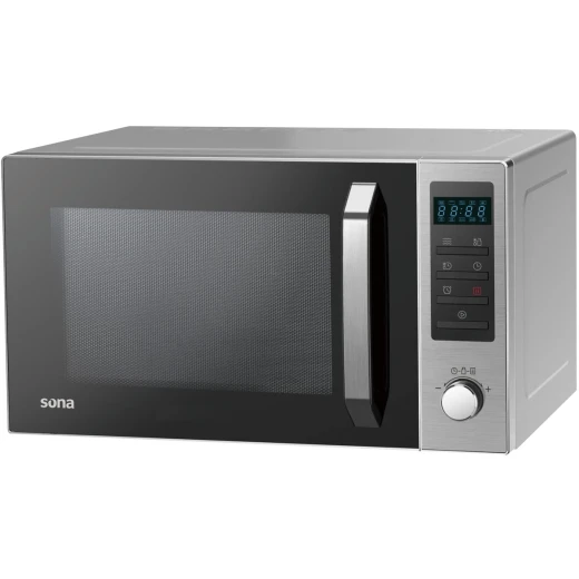 Sona Microwave 34L Silver 1000W, Model EM34LSSH – Large Capacity Microwave Oven with Powerful 1000W Performance, Multiple Cooking Functions, Energy Efficient Design, and Sleek Modern Silver Finish - Sona - Image 2