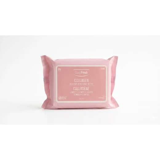 Deep Fresh Collagen Makeup Removing Wipes 25 Count, Deep Cleansing Facial Wipes for All Skin Types, Hydrating and Gentle Deep Fresh Collagen Makeup Removing Wipes 25 Count, Deep Cleansing Facial Wipes for All Skin Types, Hydrating and Gentle