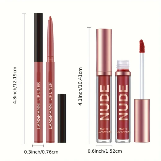 Lip Liner & Gloss Set2-in-1 #2 – Matte Finish, Long-Lasting Lip Color Duo for Smooth, Defined Lips with Rich Pigment, Easy Application, and All-Day Wear - Image 8