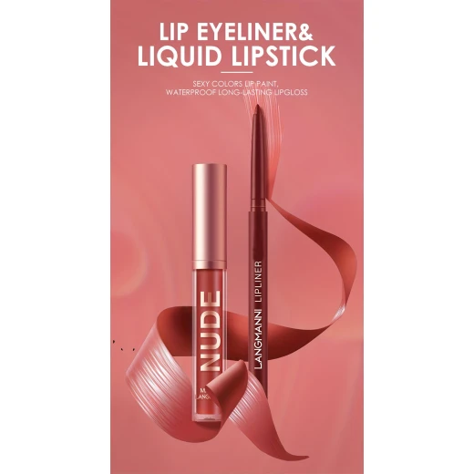 Lip Liner & Gloss Set2-in-1 #2 – Matte Finish, Long-Lasting Lip Color Duo for Smooth, Defined Lips with Rich Pigment, Easy Application, and All-Day Wear - Image 11