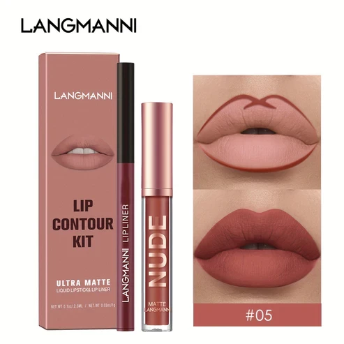 Lip Liner & Gloss Set2-in-1 #5 – Matte Finish, Long-Lasting Lip Color Duo for Smooth, Defined Lips with Rich Pigment, Easy Application, and All-Day Wear - Image 10