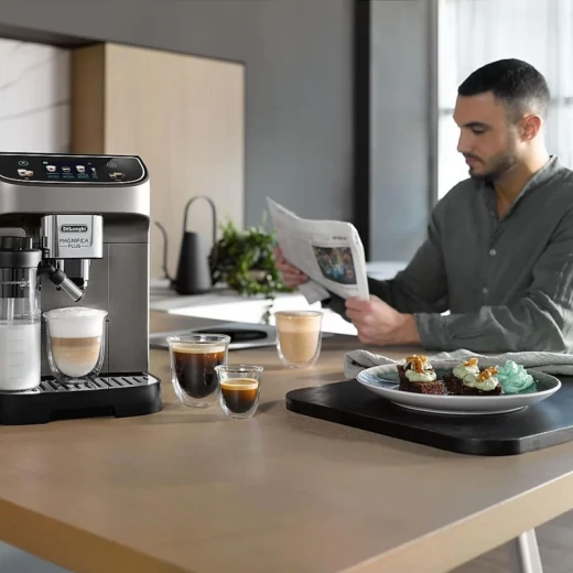 De'Longhi Magnifica Plus ECAM320.70.TB Fully Automatic Coffee Maker, Titanium Black, elegant design with professional performance for easy, high-quality coffee brewing at home - Image 8