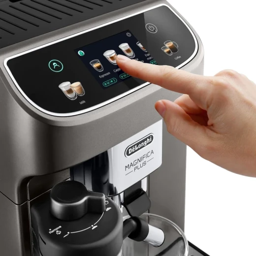 De'Longhi Magnifica Plus ECAM320.70.TB Fully Automatic Coffee Maker, Titanium Black, elegant design with professional performance for easy, high-quality coffee brewing at home - Image 2