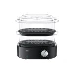 Braun Identity Collection Food Steamer FS 5100 Black, easy timer, 3-tier baskets, practical design for healthy steaming and cooking while preserving nutrients with efficient performance
