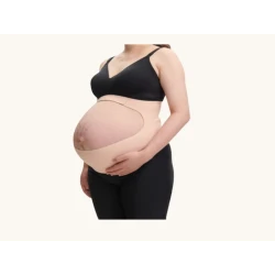 وسادة الأمومة المحمولة من موم كوزي، لدعم النوم على الجانب، دعم الظهر والبطن والوركين، رمادي