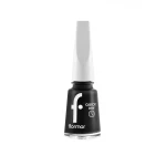 Flormar Quick Dry Nail Enamel QD10 Black Minimalism Fast Dry Nail Polish 11ml Intense Black Color 60 Seconds Drying High Shine Long Lasting Chip Resistant Easy Application Professional Finish - Flormar