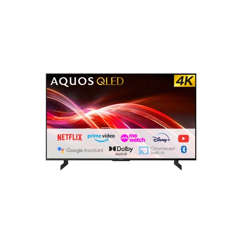 شاشة شارب 98 بوصة Google TV QLED بدقة 4K ألترا HD موديل 4T-C98HN7000X بتقنية كوانتم دوت 144Hz مع دولبي فيجن ودولبي أتموس شاشة ذكي للألعاب مع مساعد Google وتحكم صوتي بدون استخدام اليدين وشاشة سينما منزلية - شارب