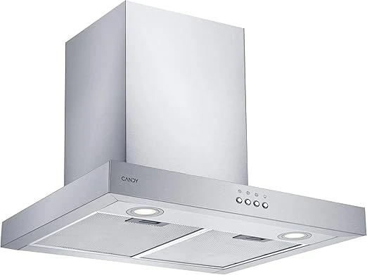 Candy CMB655X Wall Mounted Cooker Hood Stainless Steel 60cm Kitchen Chimney Hood 3 Speed LED Light Aluminium Filter High Extraction Power 620 m³/h Modern Kitchen Ventilation System - Candy
