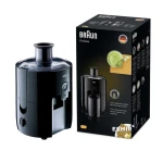 Braun SJ3100BK PurEase Juicer, ColdXtract Technology, 1.25L Pulp Container, Easy Clean, Black