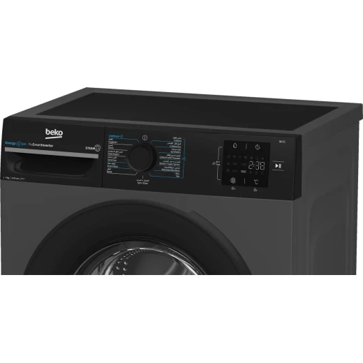 Beko Washing Machine 7kg Anthracite 1200 RPM Inverter A+++ Energy Efficient, powerful and quiet washing performance with multiple programs, low water and energy consumption, ideal for daily household laundry use - Beko - Image 7